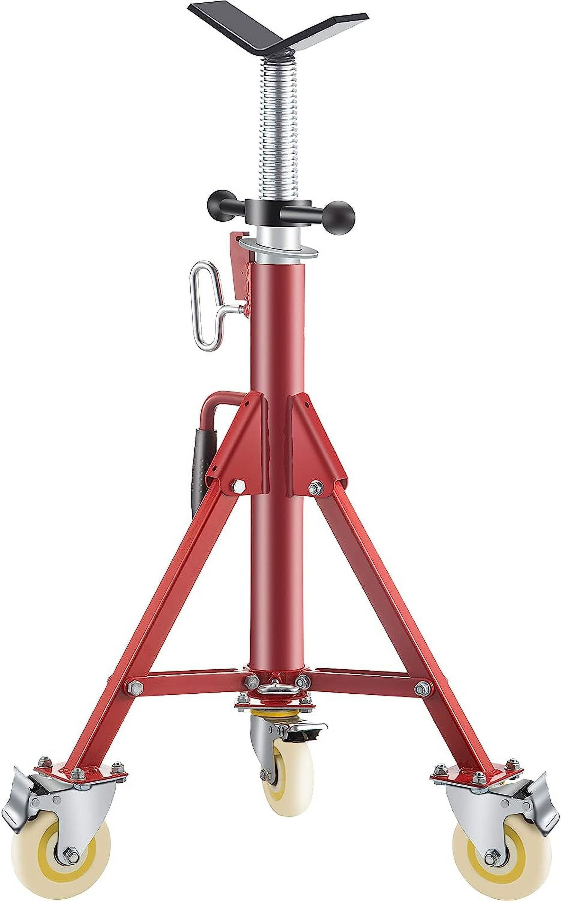 Aoile Adjustable V-Head Pipe Jack Stand, Foldable Design, 2500 lb Capacity