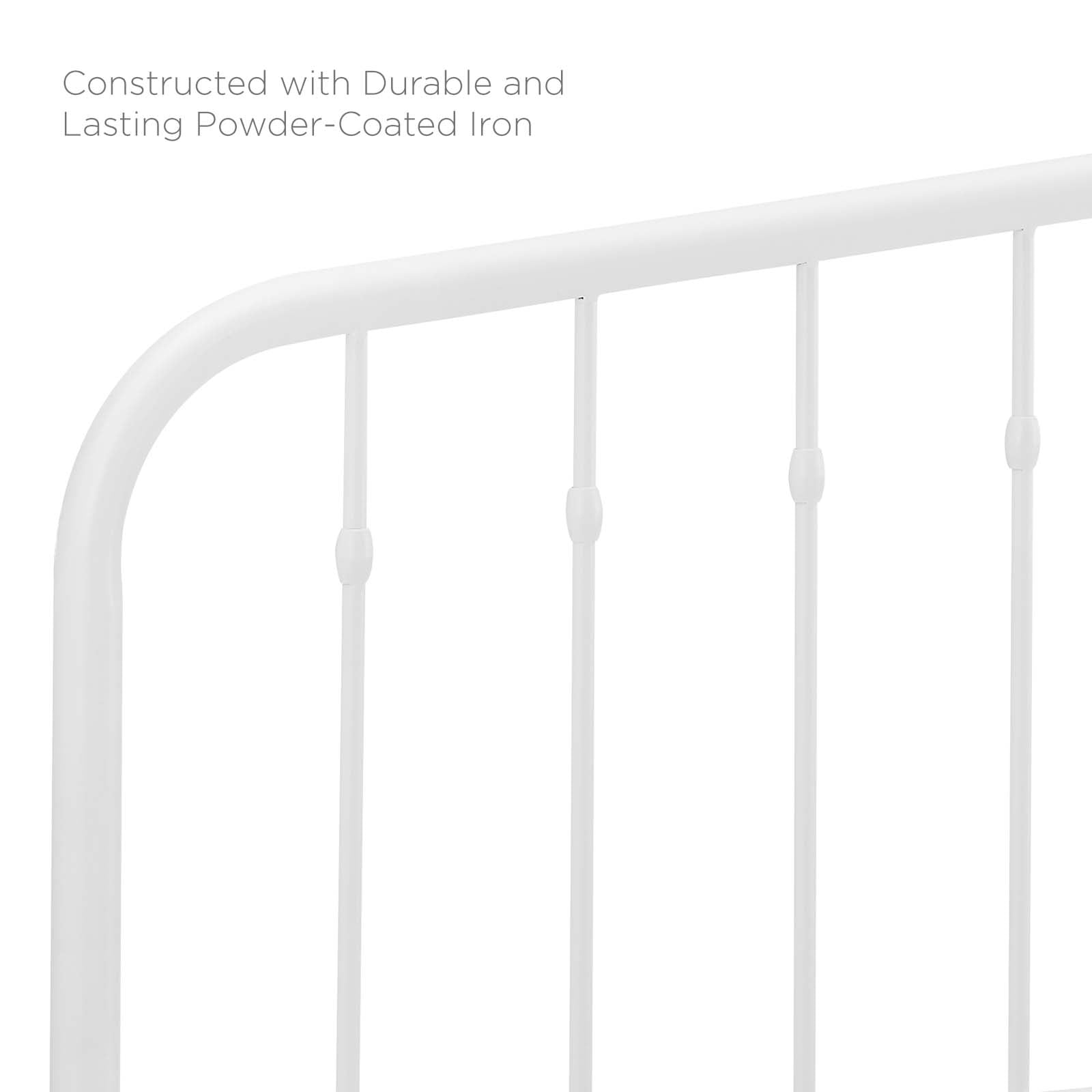Headboard, Queen Size, Metal, White, Modern Contemporary Urban Design, Bedroom Master Guest Suite