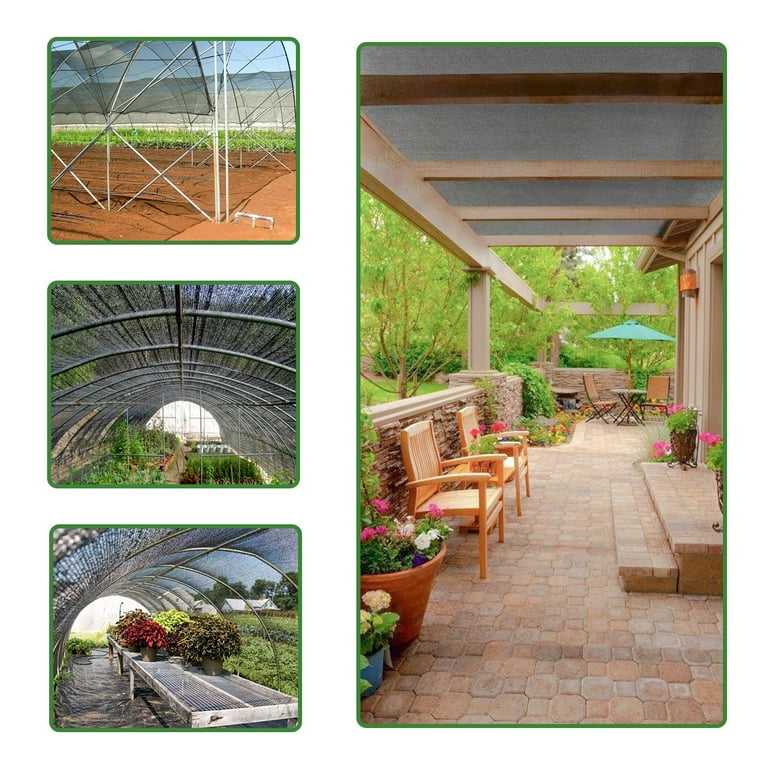 50% Sunblock Shade Cloth,6 x 6 ft UV Resistant Net,Tear-Resistant Garden  Shade Mesh Tarp for Greenhouse Patio Lawn Flower Plant