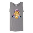 thumbnail image 2 of Lion Throne King Crown Animal Lover Mens Graphic Tank Top, Heather Grey, Small, 2 of 3