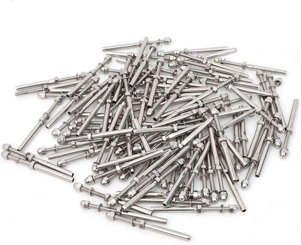Stainless Steel T316 End Fitting Cable Railing 3/16 Cable 100pcs Stainless Steel T316 End Fitting Cable Railing 3/16 Cable 100pcs