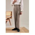 thumbnail image 3 of Vintage Men's Cotton Casual Pants Relaxed Fit Trousers  Dress Pants, 3 of 4