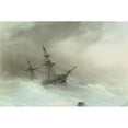 thumbnail image 3 of Ivan Konstantinovich Aivazovsky 14x11 Black Modern Framed Museum Art Print Titled - Ship in a Stormy Sea (1888), 3 of 5