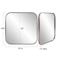 thumbnail image 4 of Tyler Dillon Brushed Brass Square Stainless Steel Framed Vanity Mirror - 30" x 30", 4 of 9