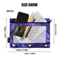 thumbnail image 3 of 2 Pack Flip Folders with Clear PVC Window Binder Pouches 3-Ring Binder Organizer for Office & Home Bats in The Night Sky, 3 of 6