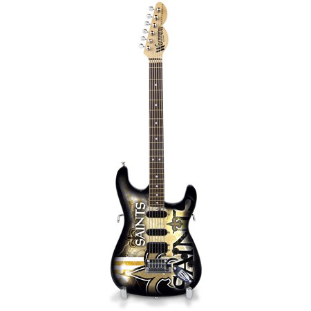 Woodrow NFL Mini Collectible Guitar, New Orleans Saints