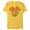 Yellow, variant on Disney Minnie Mouse Head and Ears Icon Fall Leaves - Short Sleeve Blended T-Shirt for Adults - Customized-Yellow