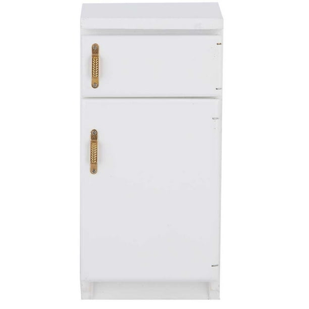 Yosoo 1:12 Blanc Mini Réfrigérateur Excellent Meuble Modèle Accessoire de Cuisine, Blanc Modèle de Réfrigérateur, Blanc Mini Réfrigérateur