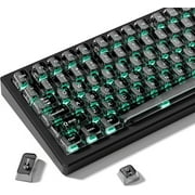 115 Grey Clear keycaps, Transparent MDA Profile Keyboard Key Cap for Mx Switches Mechanical Keyboard (Doubleshot, MX, 100%, 75%, 65%, 60% Fit All)
