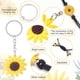 thumbnail image 5 of 35 llaveros con dijes de girasol, colgantes de flores amarillas esmaltadas, pulseras, llaveros colgantes florales con eslabones y cordón negro., 5 of 7