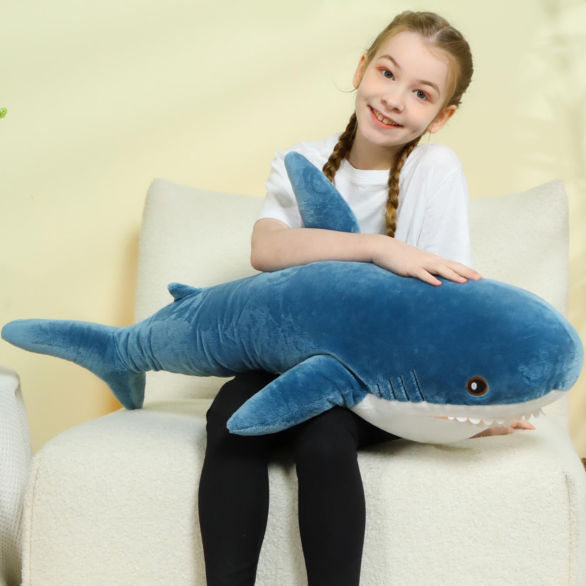 MorisMos Giant Shark Stuffed Animal 40 Soft Shark Plush Pillow