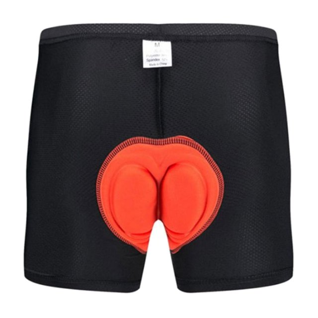 Culote de ciclismo acolchado, ropa interior ajustada con relleno de gel, maillot corto de ciclismo negro Naranja s
