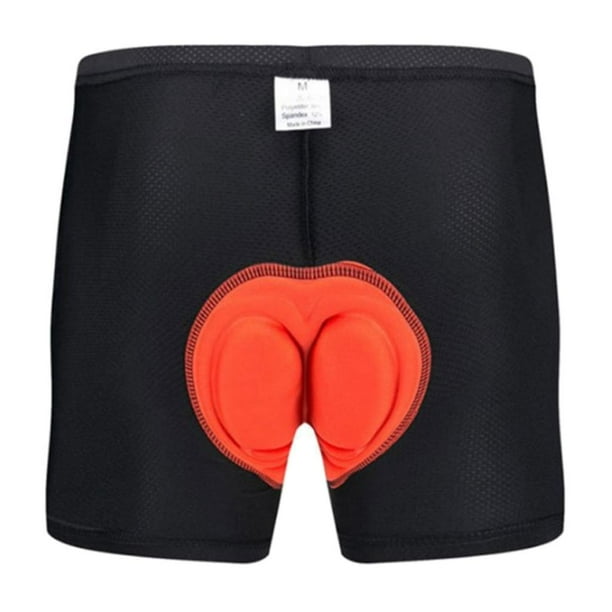 Culote de ciclismo acolchado, ropa interior ajustada con relleno de gel, maillot corto de ciclismo negro Naranja s