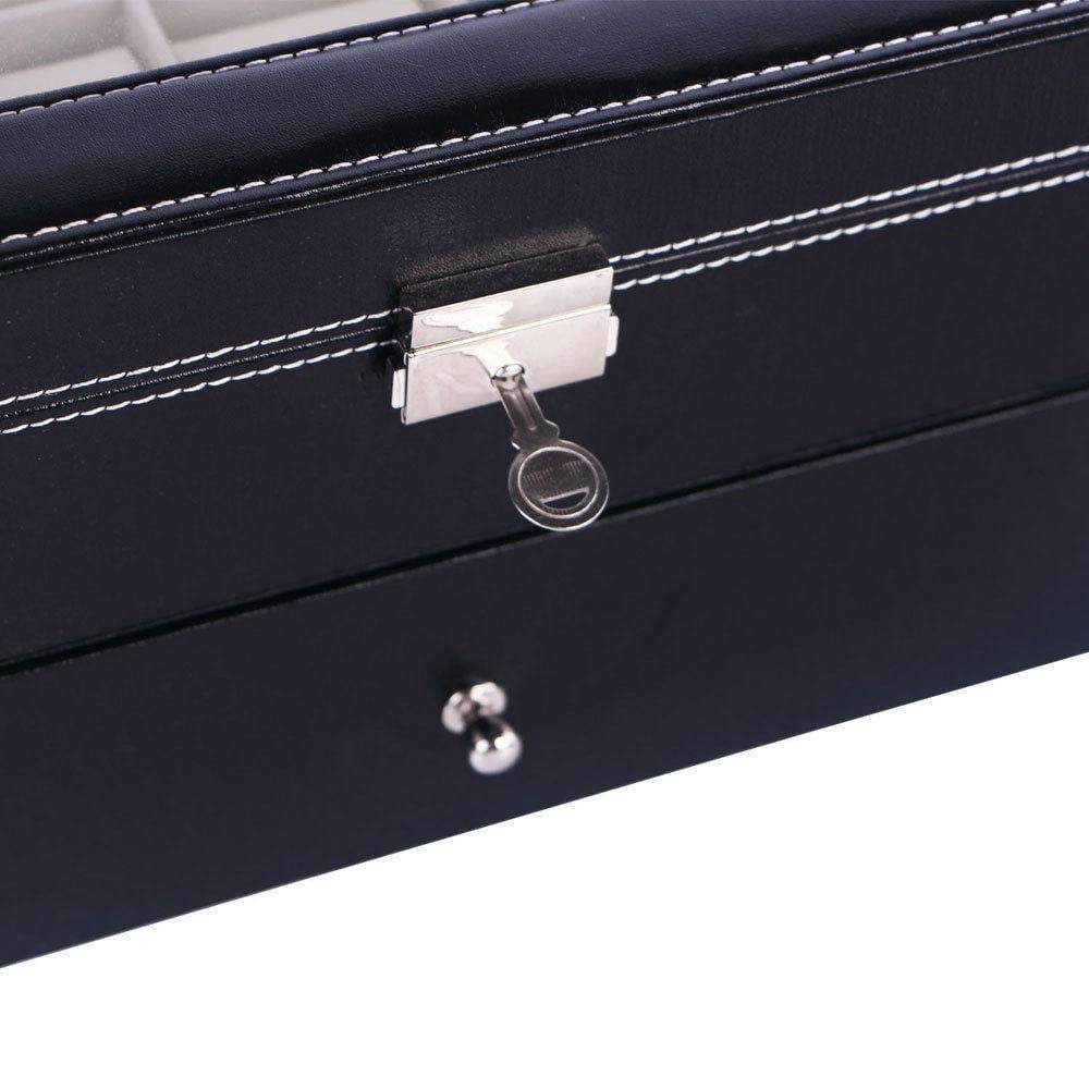 Ktaxon Large 20 Slots Leather Men Watch Storage Box Display Case ...