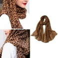 thumbnail image 4 of QHUDLV HFINGAQEX Vintage Leopard Print Scarf Fashion Soft Chiffon Shawl Scarf Women Winter Animal Scarf Print Scarves Leopard Scarf For Women, 4 of 9