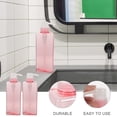 thumbnail image 2 of Miangastore 2PCS 650ML Four-square Emulsion Bottle Wash Shampoo Pump Bottle Portable Refillable Hand Soap Dispenser Bottle Large Capacity Lotion Bottle for Home Hotel Use(Pink), 2 of 9