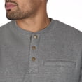 thumbnail image 4 of Coleman Long-Sleeve Sherpa Lined Waffle Henley Shirts For Men (Shale Heather, Large), 4 of 5