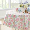 thumbnail image 7 of Newbridge Butterfly Field Floral Blooms 70 inch Round Vinyl Flannel Backed Tablecloth, 7 of 7