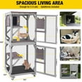 thumbnail image 3 of Aivituvin Outdoor Cat Catio Enclosure with Wheels, Movable Outdoor Cat House Cat Cage with Upgraded Resting Box, Waterproof Cover, 3 of 8