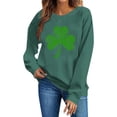 thumbnail image 6 of St. Patrick's Day Sweatshirt for Women Lucky Shamrock Long Sleeve Shirt Ireland Clover Print Pullover Tops 2026 Spring Fall Outfits, 6 of 6