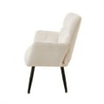 thumbnail image 6 of 27.56'' Modern Single Sofa, Teddy Fabric Mini 1 Seater Couch with High Backrest, Comfy Couch Lounge for Living Room Apartment, Bedroom and Small Space, 6 of 7