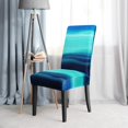thumbnail image 5 of Dining Room Chair Covers Set of 6, Stretch Parsons Chair Slipcovers Universal Removable Washable Chair Seat Covers Protector for Dining Room, Kitchen, Hotel and Party, Blue Ocean, 5 of 6