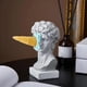 thumbnail image 5 of Estatua de resina de cabeza de David de helado de 6,3 pulgadas para sala de estar, oficina, estantería, mesa de café Estatuas decorativas (azul), 5 of 5