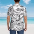 thumbnail image 4 of Disketp Country Farm Scene Hawaiian Shirts for Men,Mens Casual Short Sleeve Button Down Shirts Beach Shirt,Small, 4 of 7