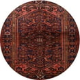 thumbnail image 1 of Ahgly Company Tapis Rond Traditionnel Persan Rouge Brun pour Intérieur, 3 Pieds Rond, 1 of 6