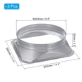thumbnail image 2 of Unique Bargains 10" Duct Connector Flange Square to Round Interface Straight Pipe Flange, 2 Pcs, 2 of 5