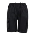 thumbnail image 1 of Innerwin Beach Shorts High Waist Men Summer Short Pants Holiday Solid Color Lounge Bottoms Black XL, 1 of 4
