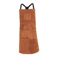 thumbnail image 1 of Delantal de soldadura Delantal de taller de carpintería Delantal de mecánico resistente al desgaste Cómodo con múltiples bolsillos Cobertura total Marrón, 1 of 8