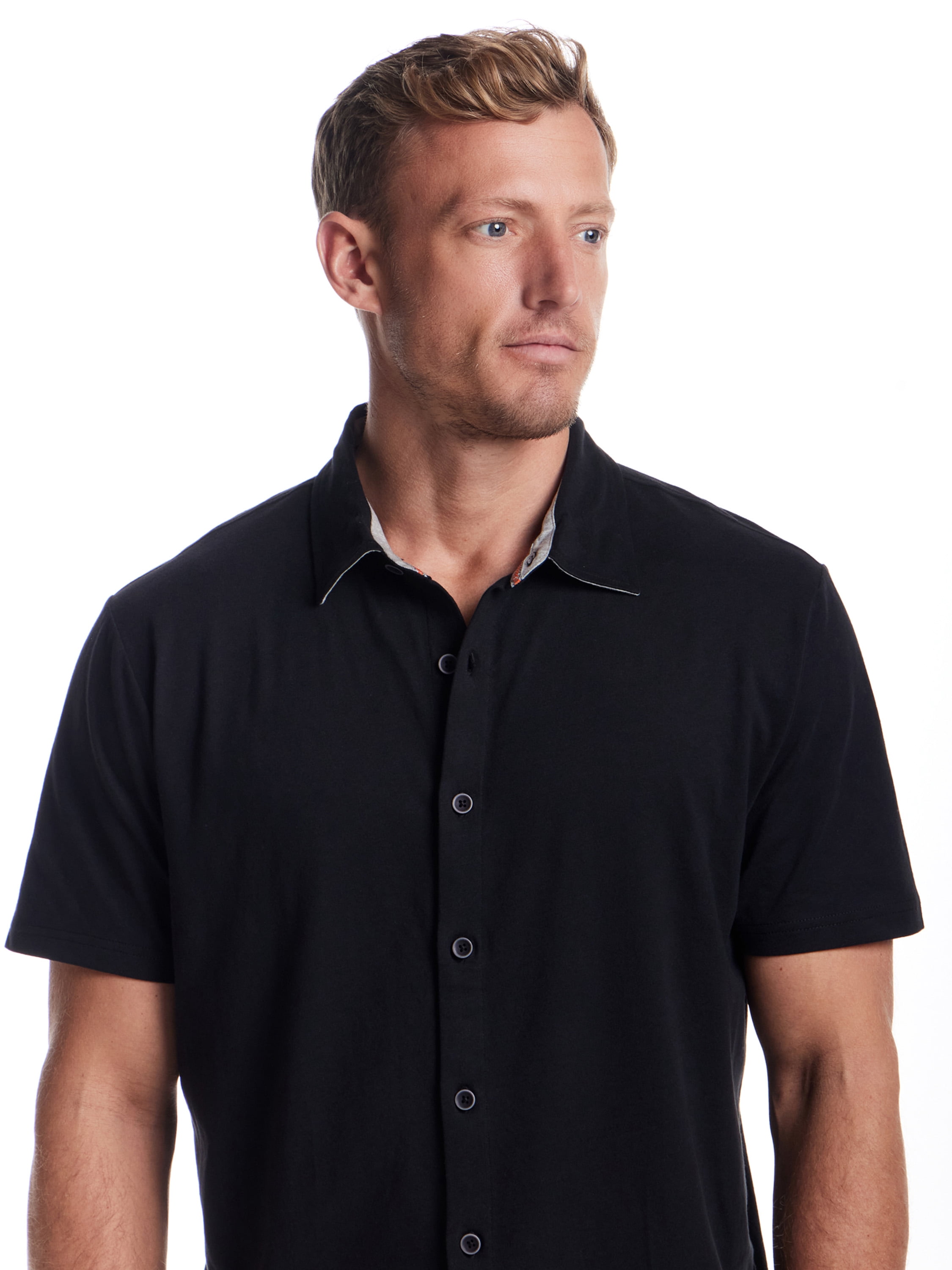 Frontier Threads Men's Sueded Jersey Coatfront Buttondown Shirt
