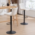 thumbnail image 5 of Kidol&Shellder Bar Stools Set of 2 White Adjustable Swivel High Back Counter Stools with Soft Cushion, 5 of 8