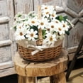 thumbnail image 4 of Hand-Woven Wicker Basket Simulation Flower Basket Single Handle Small Flower Basket with Hand Gift Basket, 4 of 8