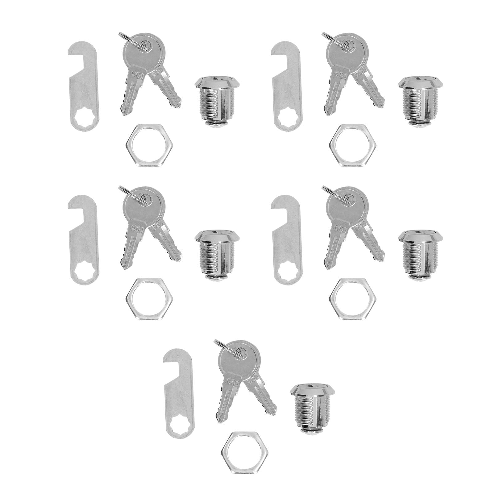 FAGINEY 5 Pack Cam Lock Lock 5/8in Zinc Alloy For Vending