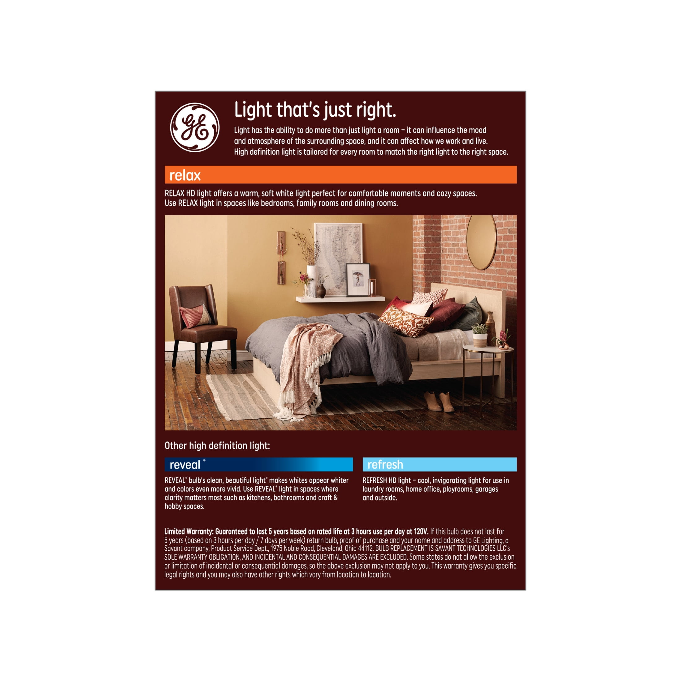 GE Relax HD LED 100 Watt Replacement, Soft White, A19 General Purpose Bulbs (4 Pack)