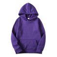 thumbnail image 3 of Chandail à Capuchon Coton Unisexe Chandail à Capuche Absorbant la Sueur Chandail à Capuchon Absorbant Chandail Chauffant Chandail Chauffant Chandail à Capuchon, Violet, TG, 3 of 7