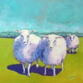 thumbnail image 2 of Young, Carol 26x26 White Modern Wood Framed Museum Art Print Titled - Sheep Pals I, 2 of 4
