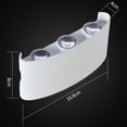 thumbnail image 5 of Apliques de pared modernos impermeables de 6 W Luz de pared LED Lámpara de pared de aluminio LED Interior Exterior para baño Dormitorio Sala de estar Porche Escaleras Hoteles Jardín Camino, Blanco, 5 of 5