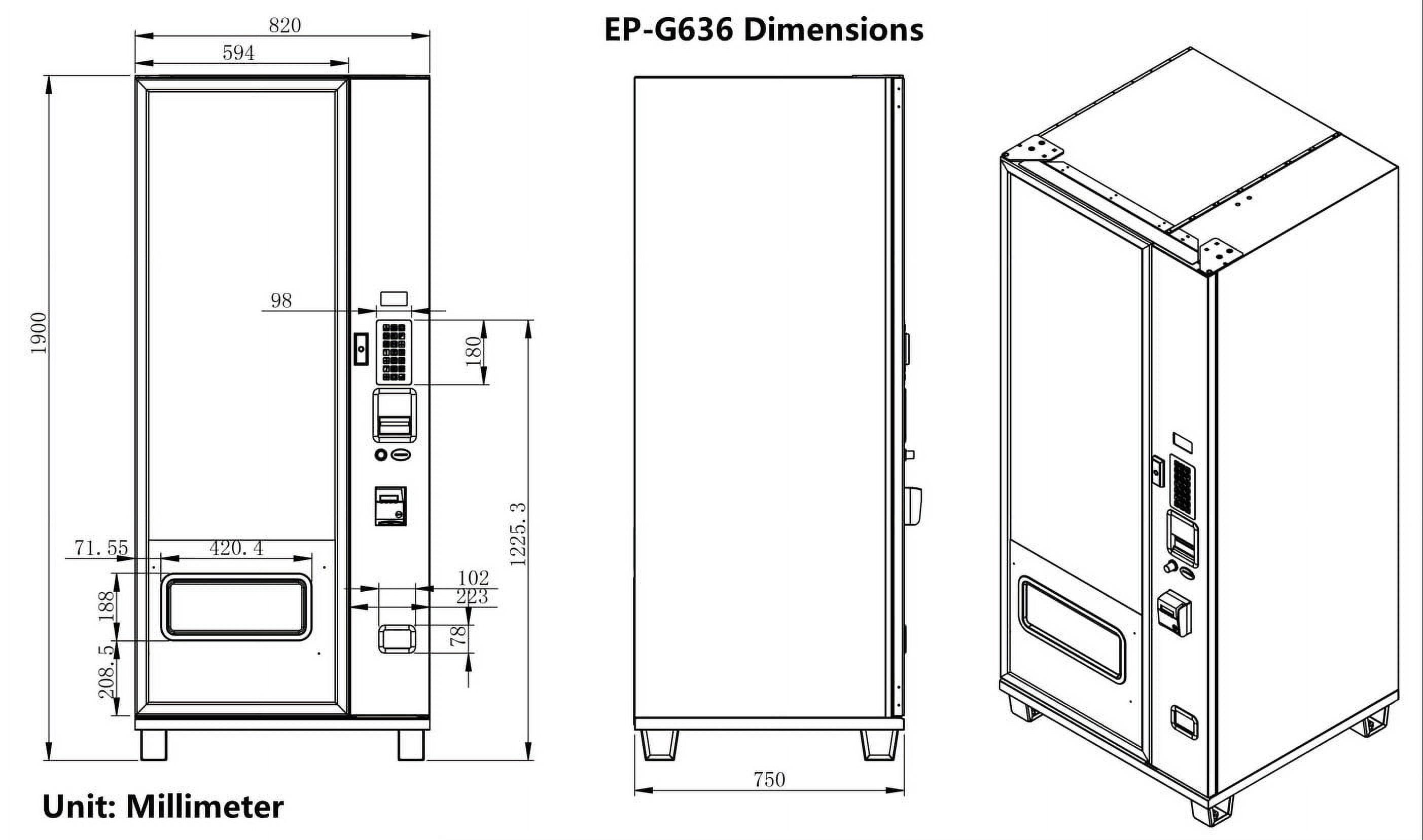 EPEX Vending Large Cabinet, 30 x 31 x 75Inches, Black