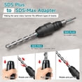 thumbnail image 4 of YOSIGHT SDS-Plus to SDS-Max Adapter for Rotary Hammers - 8-1/4 Inches Long Black Alloy Steel Adapter, 4 of 7