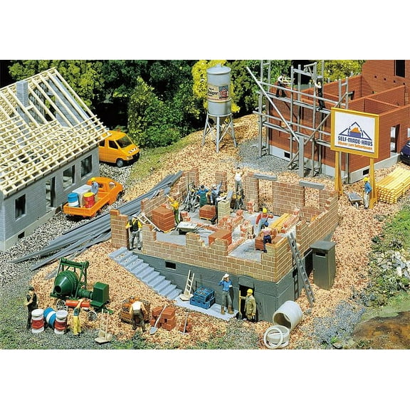 Faller HO Scale Building/Structure Kit House/Home Under Construction Painted