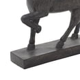thumbnail image 5 of DecMode 9" x 9" Brown Polystone Prancing Horse Sculpture, 5 of 10