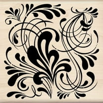 Inkadinkado Flourish Background Wood Stamp