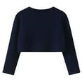 thumbnail image 5 of Cardigan For Girls 10-12 Girls Short Sweater Cardigan Long Sleeve Solid Cotton Soft Open Front Sweater Fall Lightweight Crew Neck Cute Tops, 5 of 5