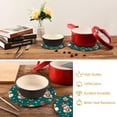 thumbnail image 4 of SKYSONIC Cartoon Snowman Winter Pot Holders Trivets, 2 Pcs Heat Resistant Trivets,Snowflake Candy Cotton Thread Weave Mats for Hot Pads Pans Pot Bowl Teapot for Kitchen Decor, 4 of 7
