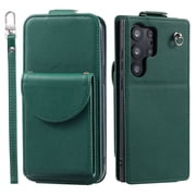 TECH CIRCLE For Galaxy S20 Wallet Case with Card Holder,PU Leather Flip Kickstand Magnetic Clasp Durable Shockproof Protective Phone Case for Samsung Galaxy S20 5G 6.2" 2020,Green