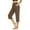 Brown, variant on Wyobmus Womens Summer Capri Pants Straight Fit Elastic Waist Drawstring Casual Pants Stretchy Loose Workout Lounge Trousers With Pockets S-3X Navy