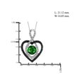 thumbnail image 3 of 2.00 Carat T.G.W. Chrome Diopside And Black & White Diamond Accent Sterling Silver 3-Piece Jewelry set, 3 of 7